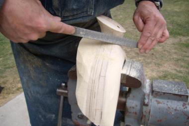 2014 Aug 30 4 shaping a fork and horn.jpg