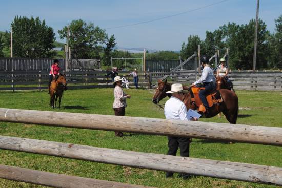 2014 July 10 5 Lee McLean teaching in the grass ring.jpg